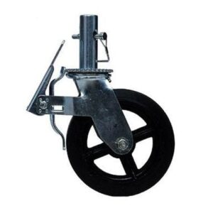 Scaffolding Casters with 8" Wheel, Swivel Brakes, Safety Label & Snap Pin